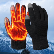 A Pair of Women'S Winter Outdoor Touchscreen Gloves That Are Warm, Thick, And Plush, Suitable for Driving And Cycling in Cold Weather. These Stylish And Versatile Gloves Are Perfect for Couples During The Winter Season, Ideal
