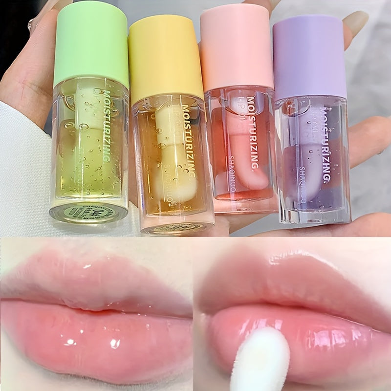 4pcs Soft Lip Essence Oil Moisturizing Hydrating Moisturizing Fade Lip Lines Dudu Lip Lipstick Primer Maillard Lipstick Christmas Party, New Year's Gifts Valentines Day Gifts