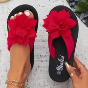 Women'S Bohemian Flip Flops - Black, Red, Green & Pink with Floral Accents, Casual Sandals for Beach, Pool & Everyday Wear, All-Season Comfort, Rubber Sole, Slip-On Style, Casual Footwear | Bohemian Style | Rubber Sole Sandal