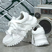 Women's Pink Chunky Sneakers - Breathable Mesh Dad Shoes, Comfortable EVA Cushioned Running & Skateboarding Shoes for All-Day Wear, Casual Fashion Outdoor Sports Footwear, Sporty Walking Shoes | Trendy Dad Shoes | EVA Cushion