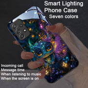 The dazzling smart voice controlled luminous phone case under starlight is suitable for S24Ultra/S22U/223Ultra/S21U/S20U/S10/Note20Ul/Note10+intelligent luminous voice control luminous technology, elegant daytime design, enha