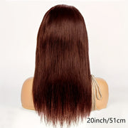Chocolate Brown 13x6 HD Transparent Lace Front Wigs Human Hair With Baby Hair 180 Density Straight Glueless Wigs Pre Plucked Hairline 4# Brown Color