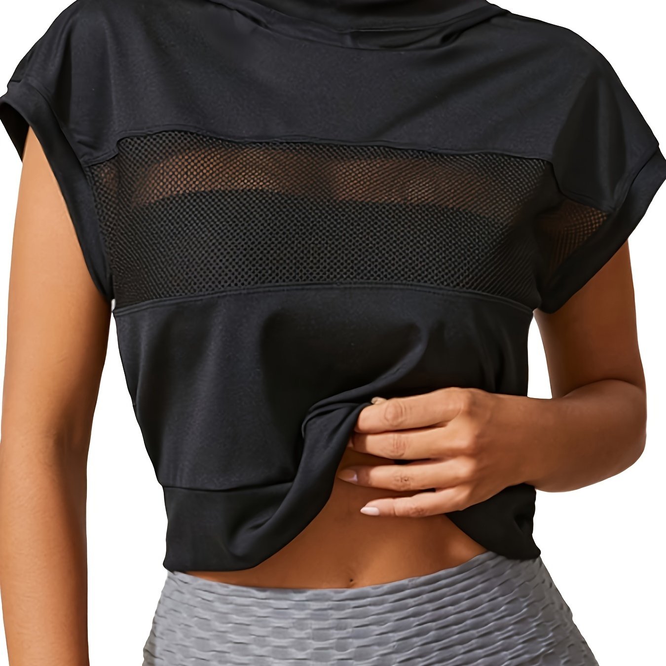 Women's High-Stretch Breathable Mesh Workout Jacket - Loose-Fit Sleeveless Yoga Running Top with Elegant Back Panel Design, All-Season Gym & Casual Outdoor Activewear, Racerback Design | Comfortable Fit, Workout Accessories
