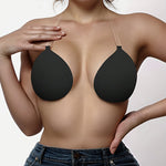Women's Sexy Breast Gathering Patch Anti-Slip Lightweight Invisible Bra with Removable Straps