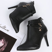 High Heel Boots Women Ankle Boots Pointed Toe Shoes