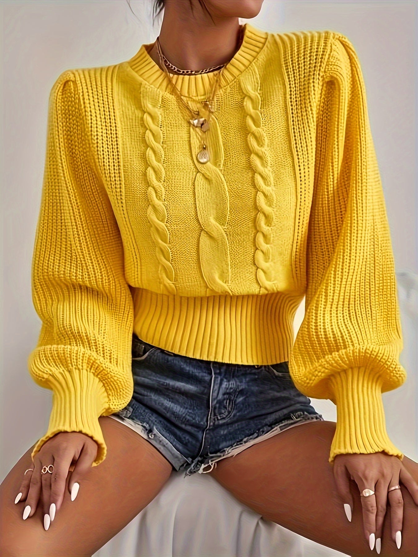Knitted Pullover D9730#