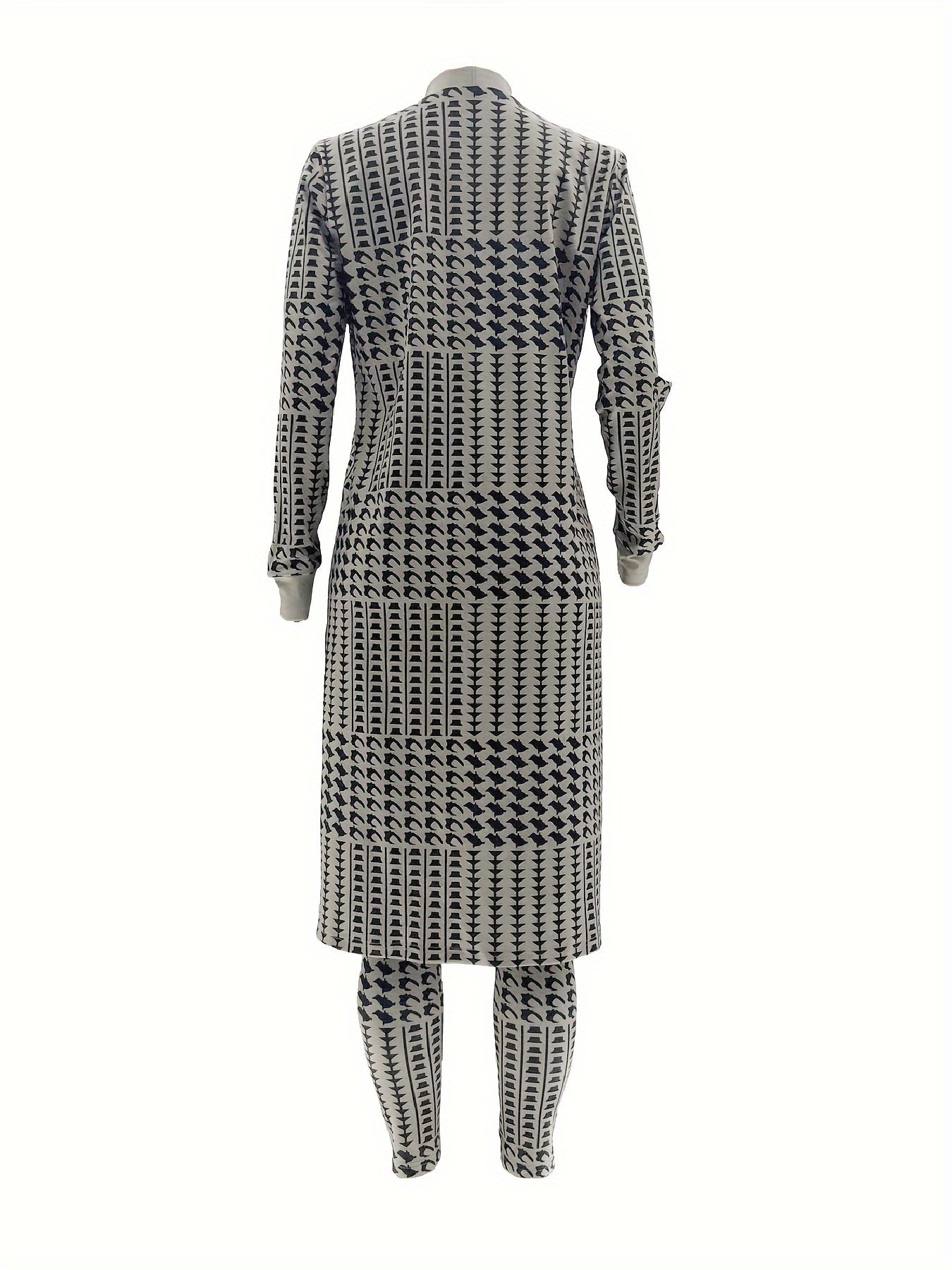 Thousand Birds Grid Print Spring and Autumn New Casual Two-piece Set
