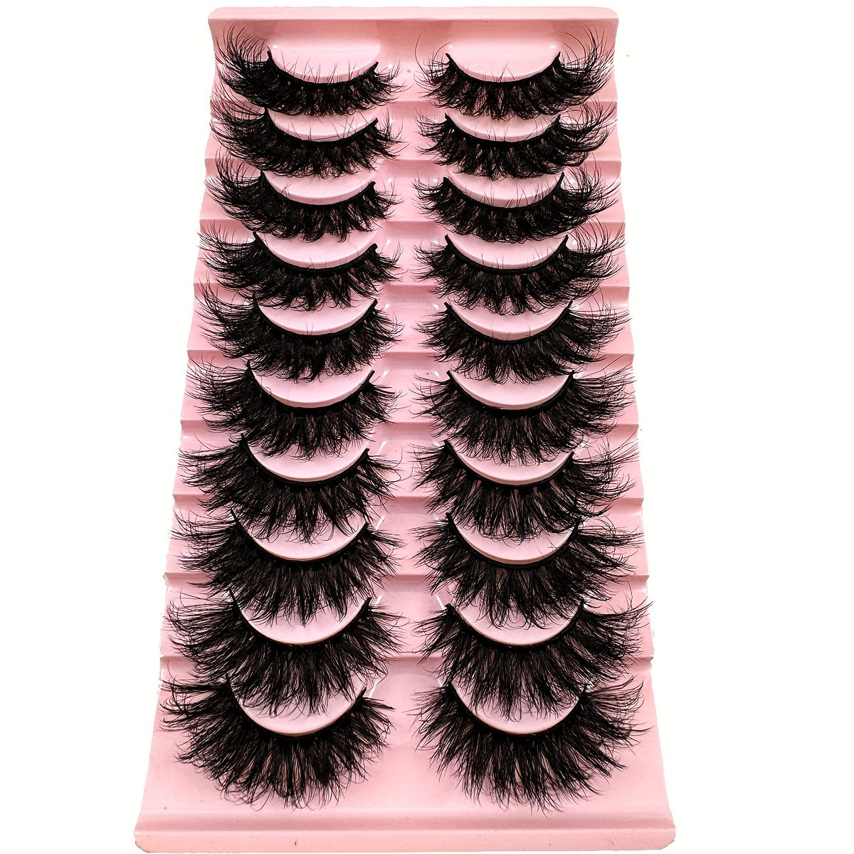 10 Pairs New False Eyelashes Cat Eye Fluffy False Mink Eyelashes 8D Wispy Eyelashes Dramatic Long Thick Curled False Eyelashes Natural Looking Soft Fluffy 3D False Eyelashes Russian Curled Eyelashes