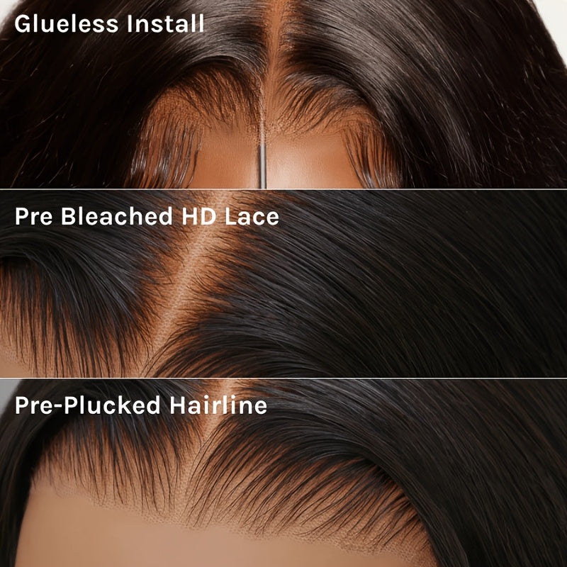 Klaiyi Fluffy Loose Wave 13x4 Lace Frontal Wig With Bangs Pre Cut Pre Bleached Pre Plucked Lace Front Human Hair Wig Ready To Wear Pre Everything Wig