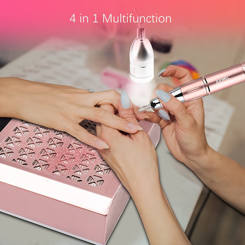 35000rpm Professional Electric Nail Drill Machine, High-Speed Nail Art Drill Set, All-in-One Acrylic, Gel Removal & Polishing Drill with LED, Precision Manicure & Pedicure Set, Multifunctional Manicure Tool for Salon And Home