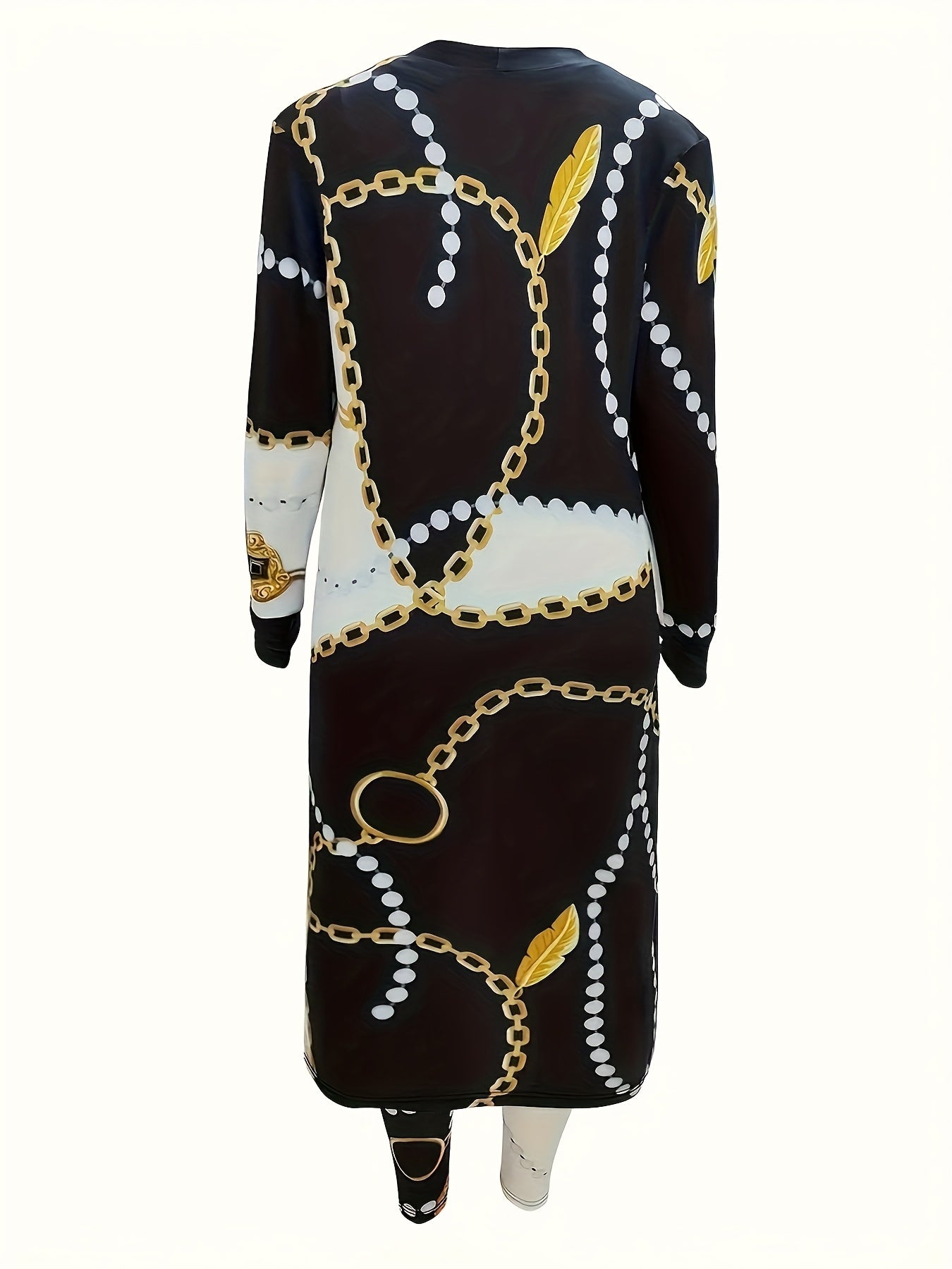 Three-Piece Set with All-Over Print, Featuring a Cropped Tank Top, Fitted Pants, And a Long-Sleeve Cardigan, Women'S Clothing, Sleepwear.