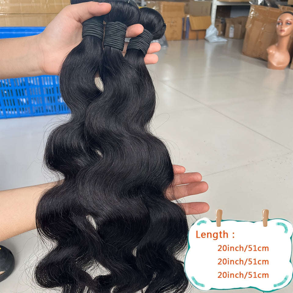 Body Wave Bundles Human Hair Brazilian Weaving Natural Black 3PC Bundles Deal Virgin Hair 30 Inch Raw Hair Extensions