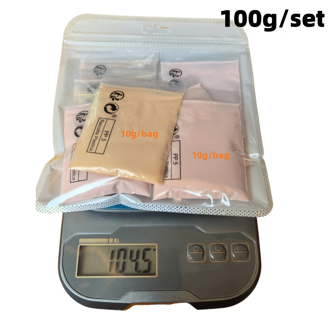 100G/ Set of Loose Bulk Class Color Acrylic Nail Powder, 10 Colors Set of Nail Art Crystal Powder, Brown Series Extension/Dipping/Carving Acrylic Powder Wholesal