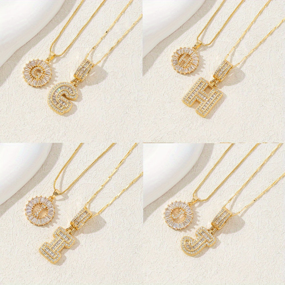 2 Packages of Initial Pendant Necklace, Letter Necklace with Adjustable 17 "-19" Chain, Valentine'S Day Gift, Suitable for Ladies And Girls