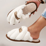 Women'S Minimalist Stylish Indoor Cozy Warm Soft-Bottom Silent Fluffy Slippers