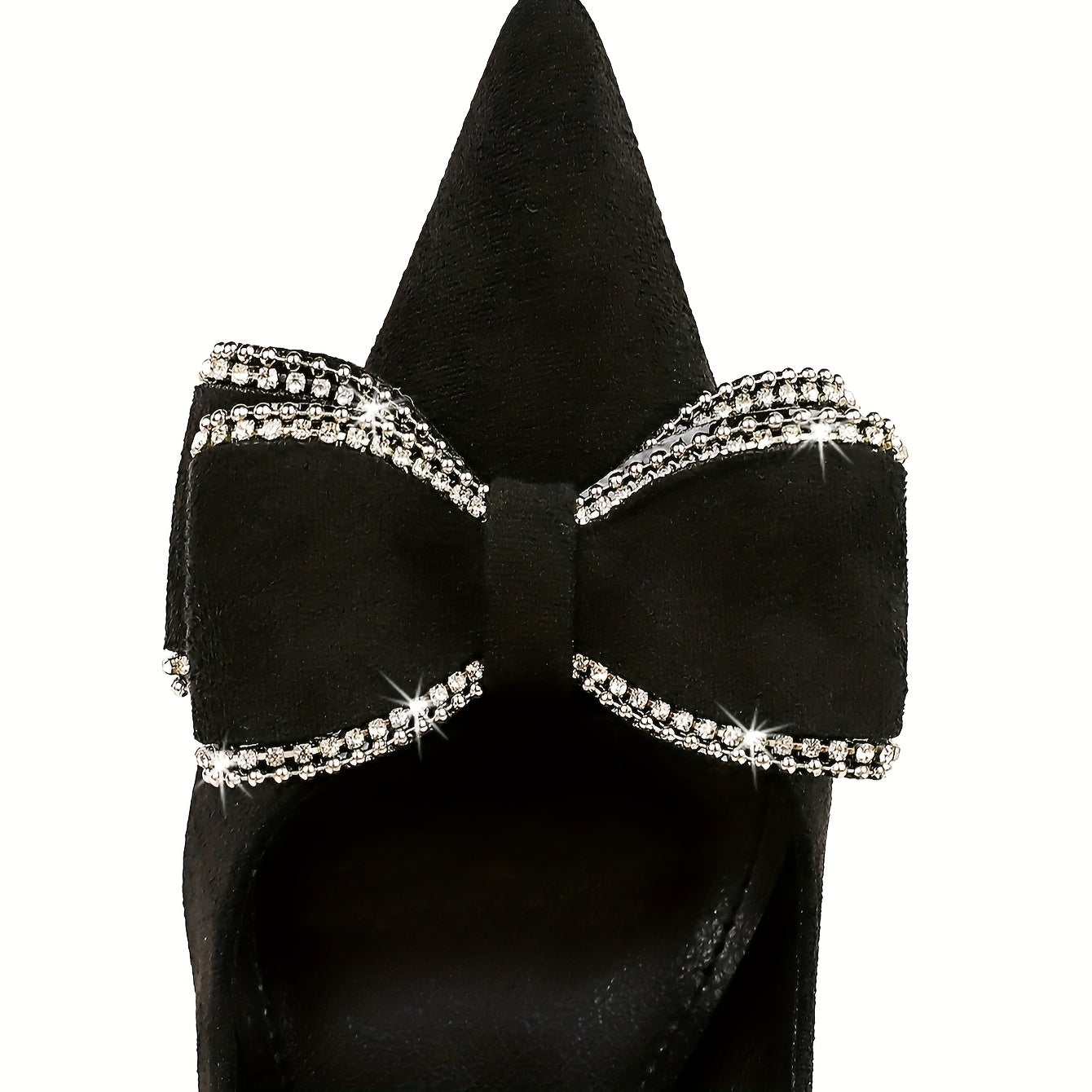 Elegant Rhinestone Bow Women's Pointed-Toe Stiletto Heels - Red Cover Party Shoes with Ultra-High Heel, PU Lined & Rubber Sole for Weddings, Galas & Formal Events, Platform Stiletto Heels, Wedding Guest Footwear, Sophisticate