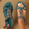 2025 New Women's Bohemian Sandals - Elegant, Comfortable, Handmade Synthetic Outdoor Shoes for Summer