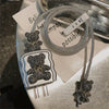 Electroplated Silvery Cartoon Bear Charger Protective Case