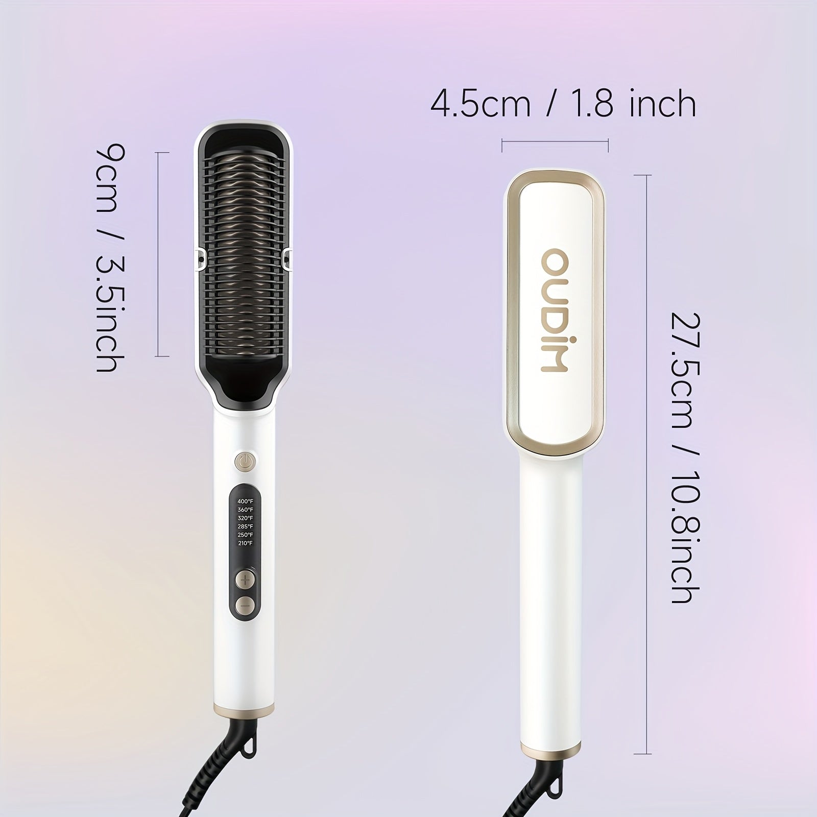 Hair Straightener Brush, Ionic Hair Straightening Brush Flat Iron For Women, Anti-Scald Straightening Comb Fast Heating For Home Salon, Precise Temperature Control And Heats Up Fast, Auto Shuts Off, Christmas, Happy Holidays,