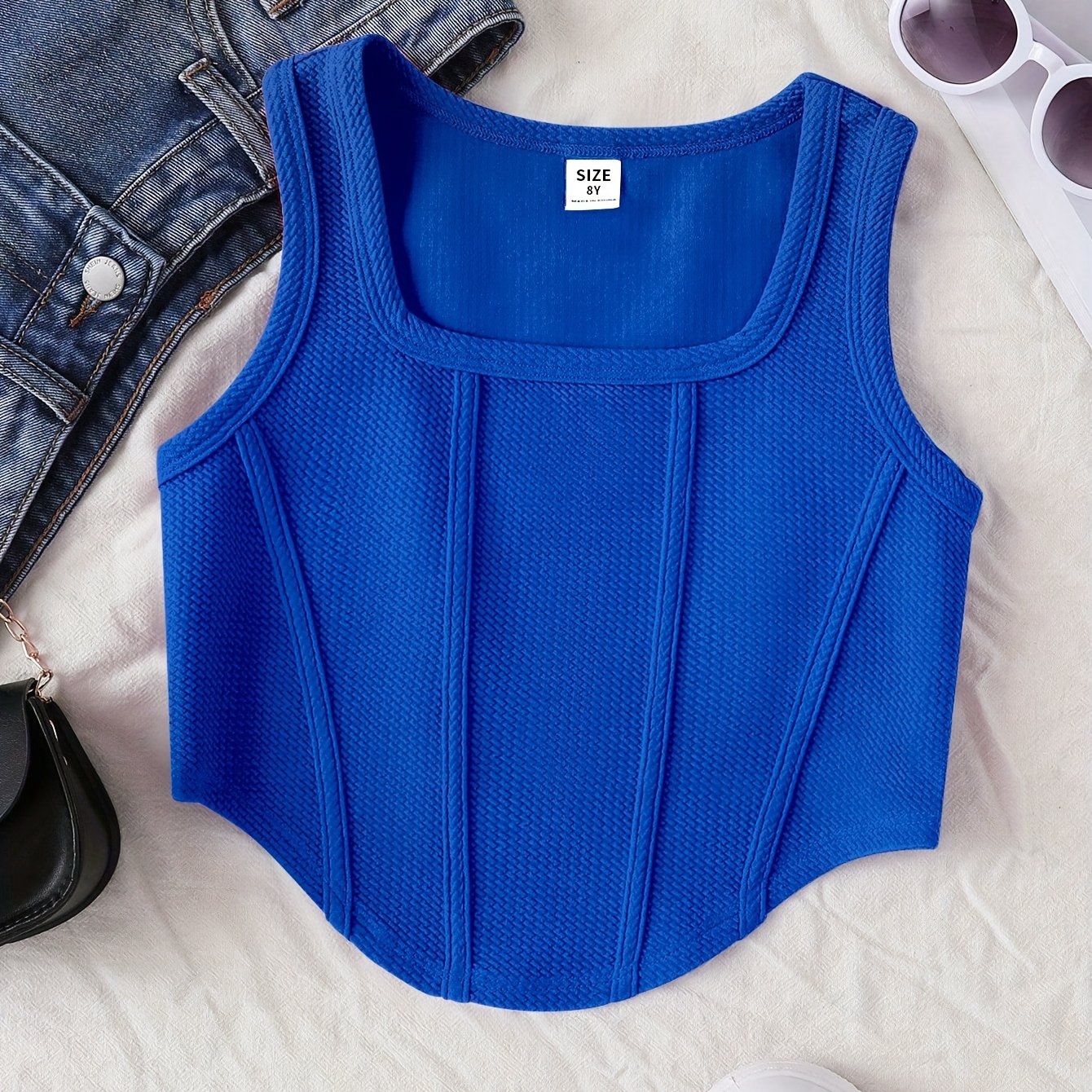 Athletic Fitted Tank Top for Older Kids, Breathable And Comfortable Casual Sportswear.