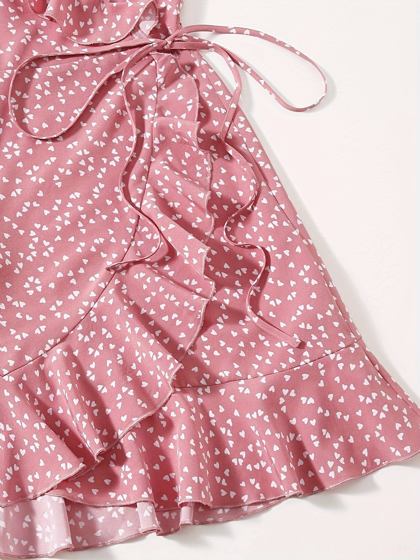Women'S Summer Floral Print Off-Shoulder Ruffle Dress - Slimming Waist Tie, Lace-Up Detail, Casual Elegant Style