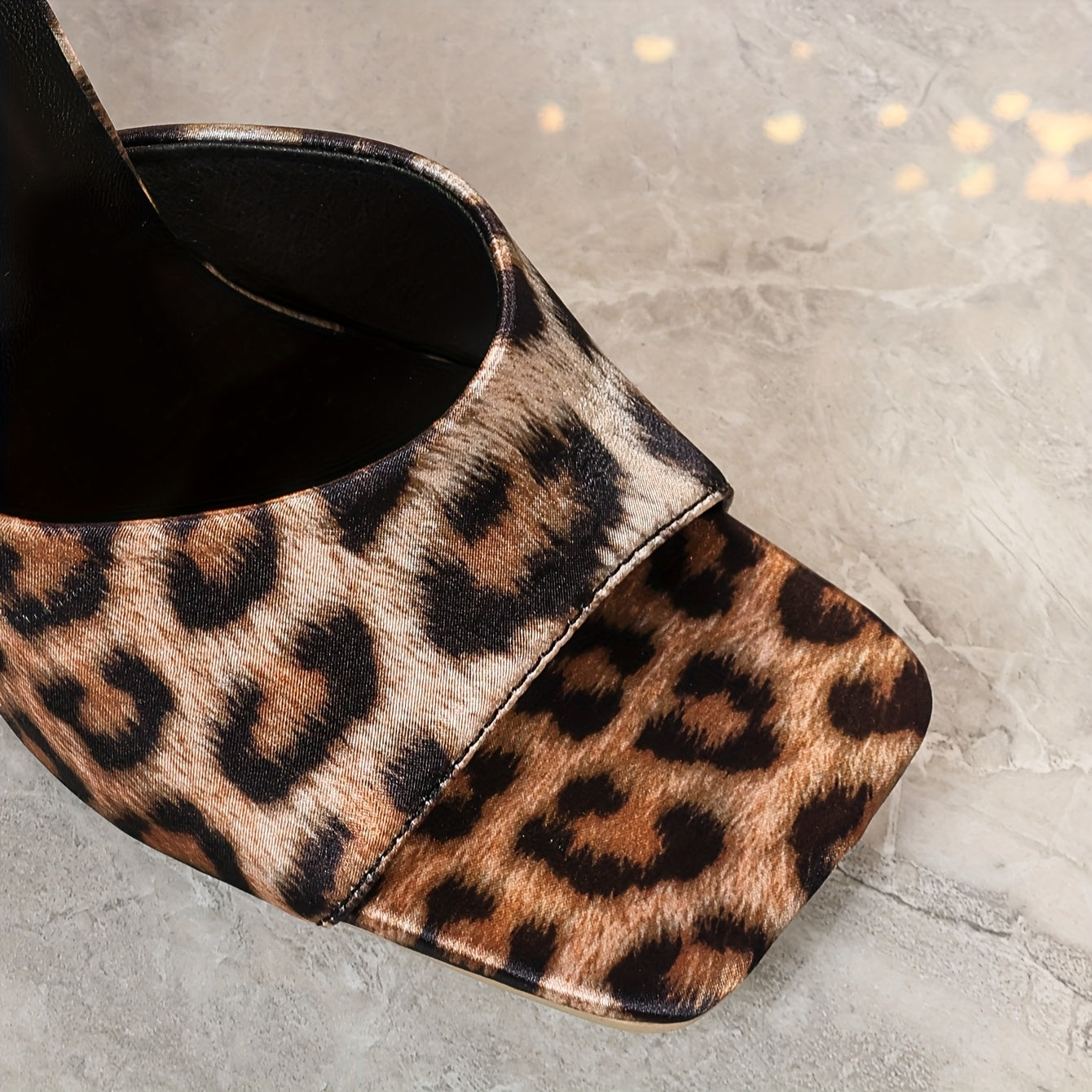 Women's Animal Print Elegant Daily Commute Comfortable Personality Grand Banquet Simple Tall Leg-Lengthening Square Toe Open-Toe Slip-On Unique High Heel Sandals Casual Fashion Elegance Versatile Women's Shoes