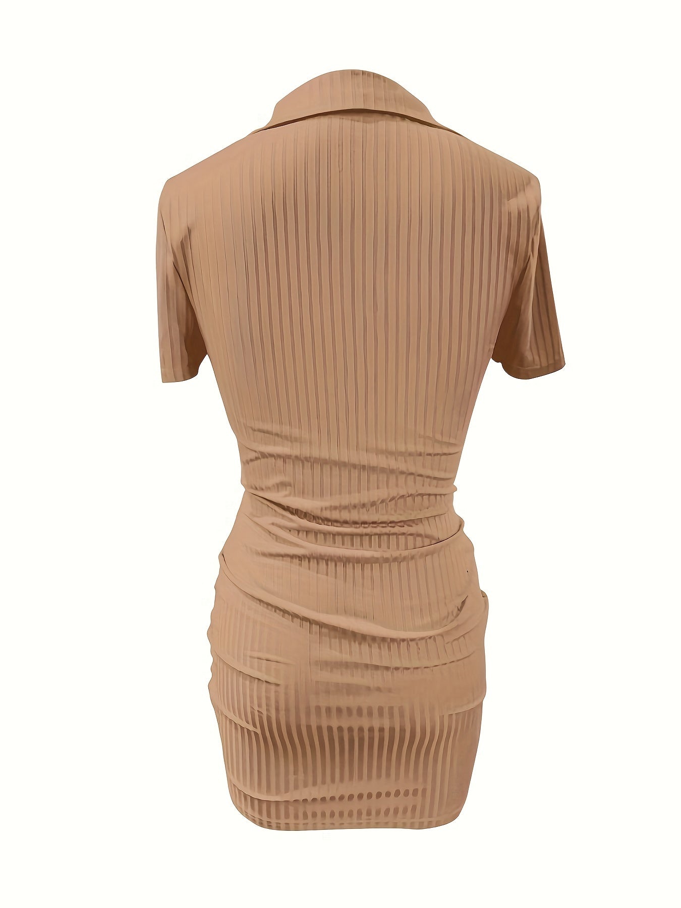 Women'S Black Ruched V-Neck Bodycon Dress - Casual Sleeveless A-Line Mini Dress with Side Slit, Elegant and Comfortable for Casual Attire, Casual Attire Dress | Ruched Detailing | Bodycon Silhouette