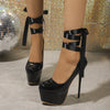 Women'S Latest Classic High-Heeled Shoes for All Seasons, Featuring a Stylish And Comfortable Design with a Durable, Slip-Resistant, And Uniquely Hollowed-Out Toe, Perfect for Trendy .