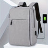 1pc Grey Business Laptop Backpack, Lightweight Fabric Travel Bag with Adjustable Strap, Zipper Closure, Polyester Lining, Sewing Thread Detail, Lace-Up Design for School, Outdoor, Valentines Gift