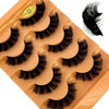 5 Pairs Cat Eye Eyelashes 3D Natural False Lashes D Curling Fluffy Soft Cross Manga Lashes Wispy Natural Eyelash Extension Makeup