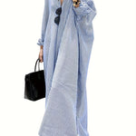 Women's Long Sleeve Striped Shirt Dress