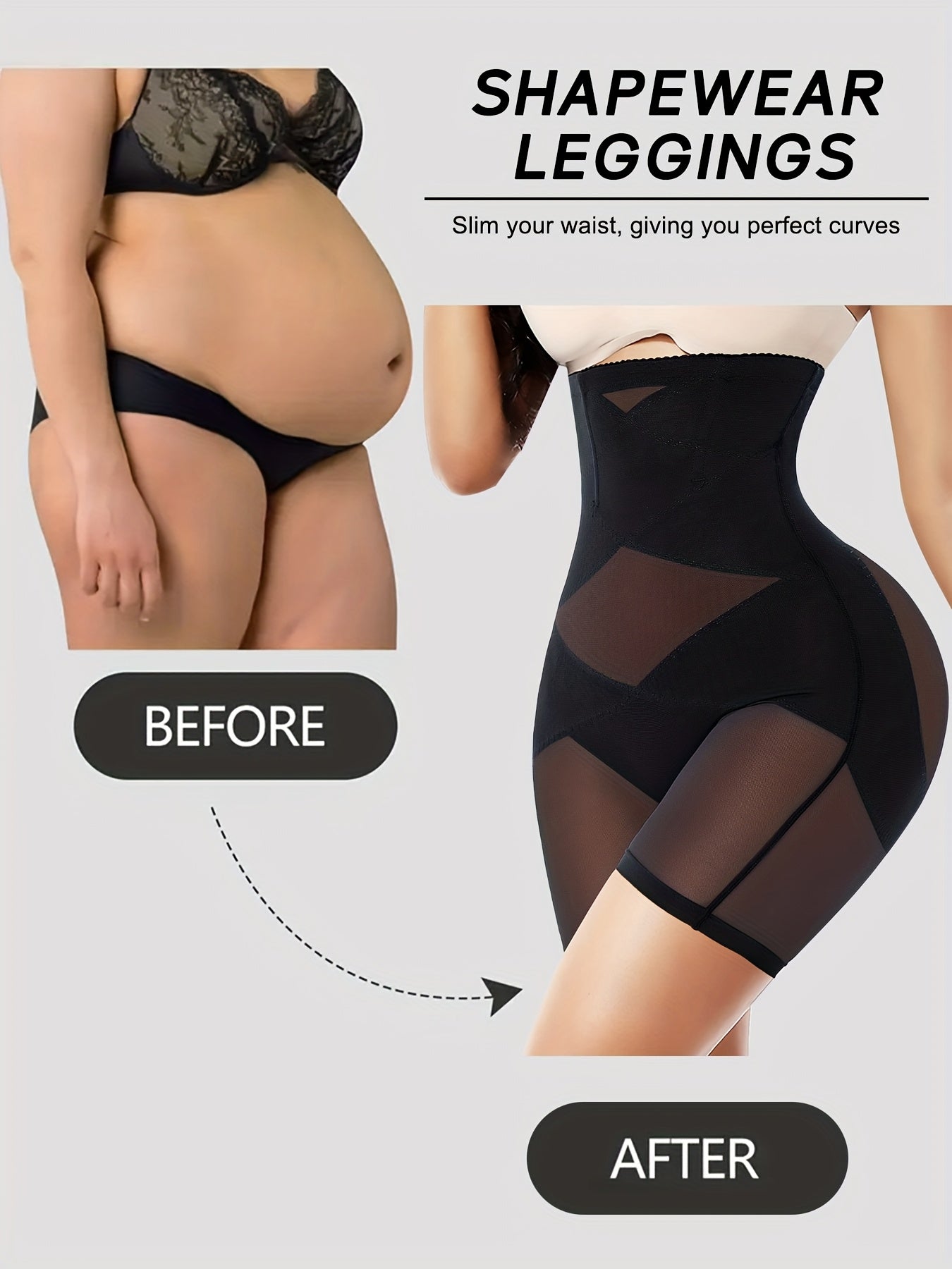 Women's High-Waist Butt Lifting Shaping Shorts - Seamless Tummy Control Mid-Support Breathable Shorts for Spring/Summer, Elegant Solid Color One-Piece Underwear Trainer