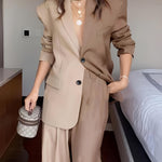 Two-piece Elegant Special Women's Fashion Color-Matching Suit Set