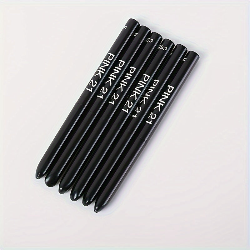 5-Pack Waterproof Black Eyeliner Pencils – Long-Lasting, Smudge-Proof & Sweat-Resistant, Easy Glide Formula for Sharp, Transfer-Proof Lines