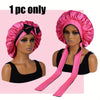 1pc Double-Layered Reversible Sleep Satin Bonnet with Long Straps, Hair Care Accessory for Women, Beauty Salon Hair Tools