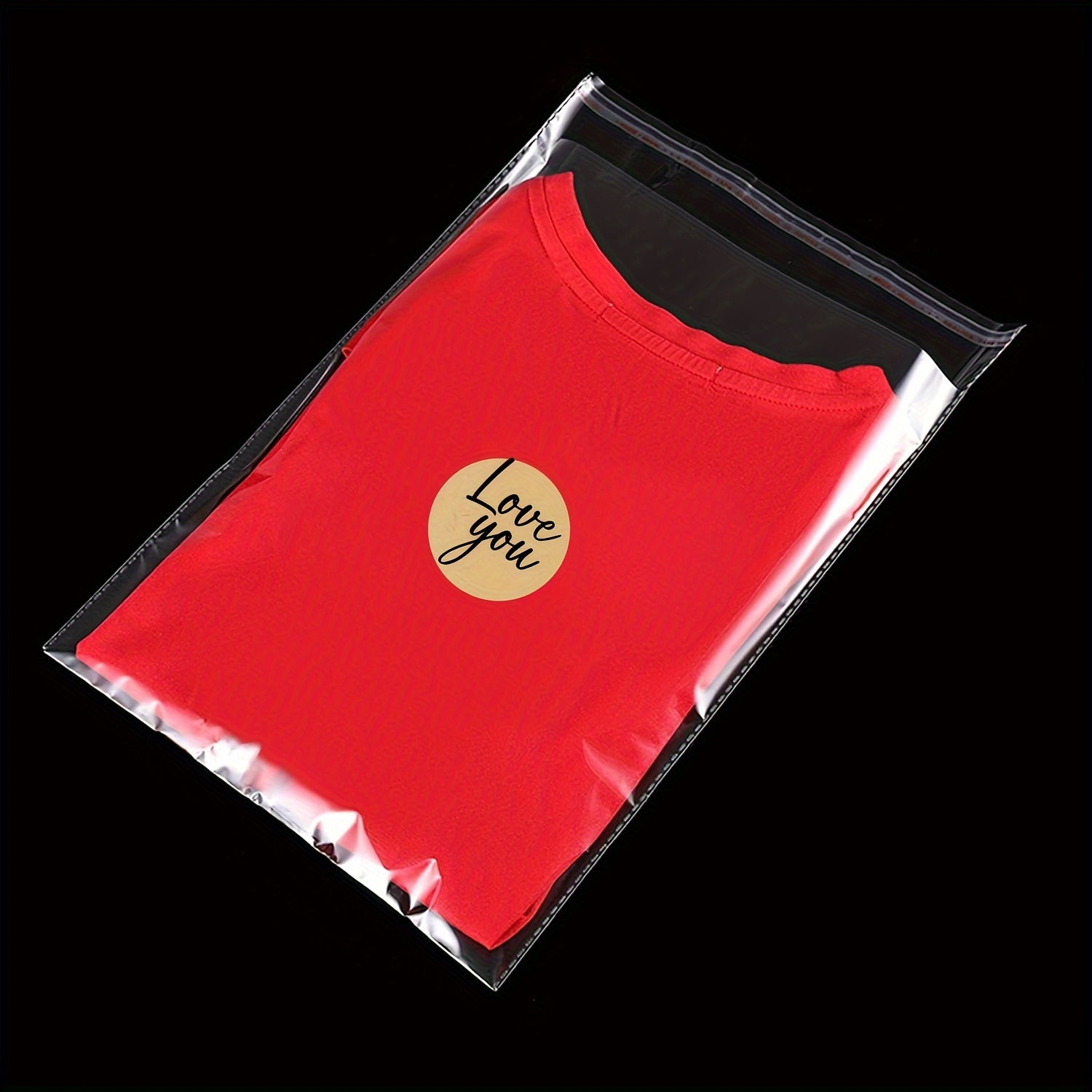 200-Pack Assorted Self-Seal Bags with 100 Labels, 50 Large & 50 Small, Thickened Plastic Bags for Clothing & Shoes, Animal & Snowflake Themed, Office & Gift Packaging Supplies