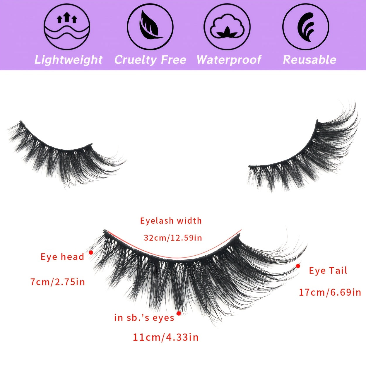 15 Pairs/3 Boxes of Cat Eye Lashes Natural Fluffy Mink Lashes 3D Natural False Lashes Fluffy Soft Cross Transparent Band Lashes Cartoon Lashes Must-have for Girls, Lash Cosmetics, Valentine's Day Gift for Women