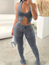Directional Development of a Black Windbreaker Vest And Long Pants Set for Women, Suitable for Spring And Summer Vacations.