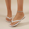 2025 Summer New Women'S Sandals - Solid Color Flip Flops with Open Toe Design - Minimalist Style - BELINSAL - Flat Heel - Dry Clean - All Season - No Printing