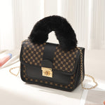 Mini Vintage Crossbody Bag, Retro Fluffy Shoulder Bag, Women's Fashion Handbag & Purse