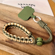 New Travel Mobile Phone Lanyard Adjustable Wrist Short Pure Hand-woven Simple Anti-theft and Drop Color Matching Thickened Metal Solid Clip Style Pet Camera Shell Universal CCD