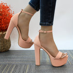 Women'S Platform High-heeled Sandals Thick Waterproof Platform High-heeled Sandals Fashion High-heeled Sandals, Exquisite Fashion, Suitable For Parties, Office Various Occasions