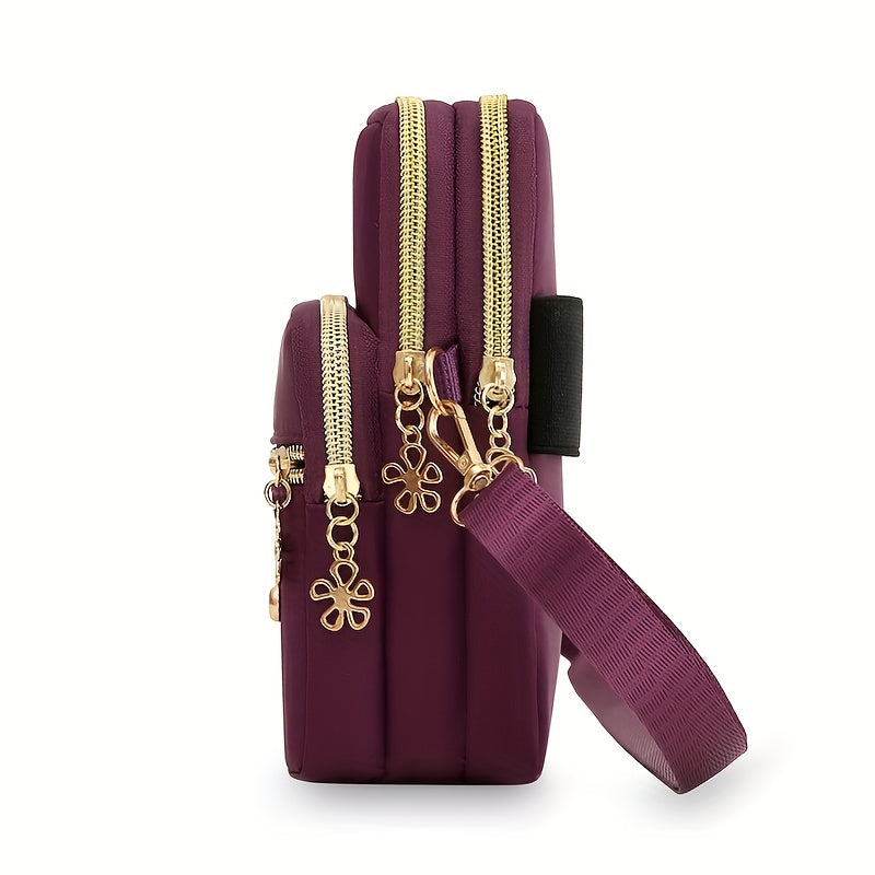New Style Mobile Phone Bag for Women, Mini Crossbody Bag with Cell Phone Pocket, Hanging Neck Cloth Bag, Portable Wrist Coin Purse
