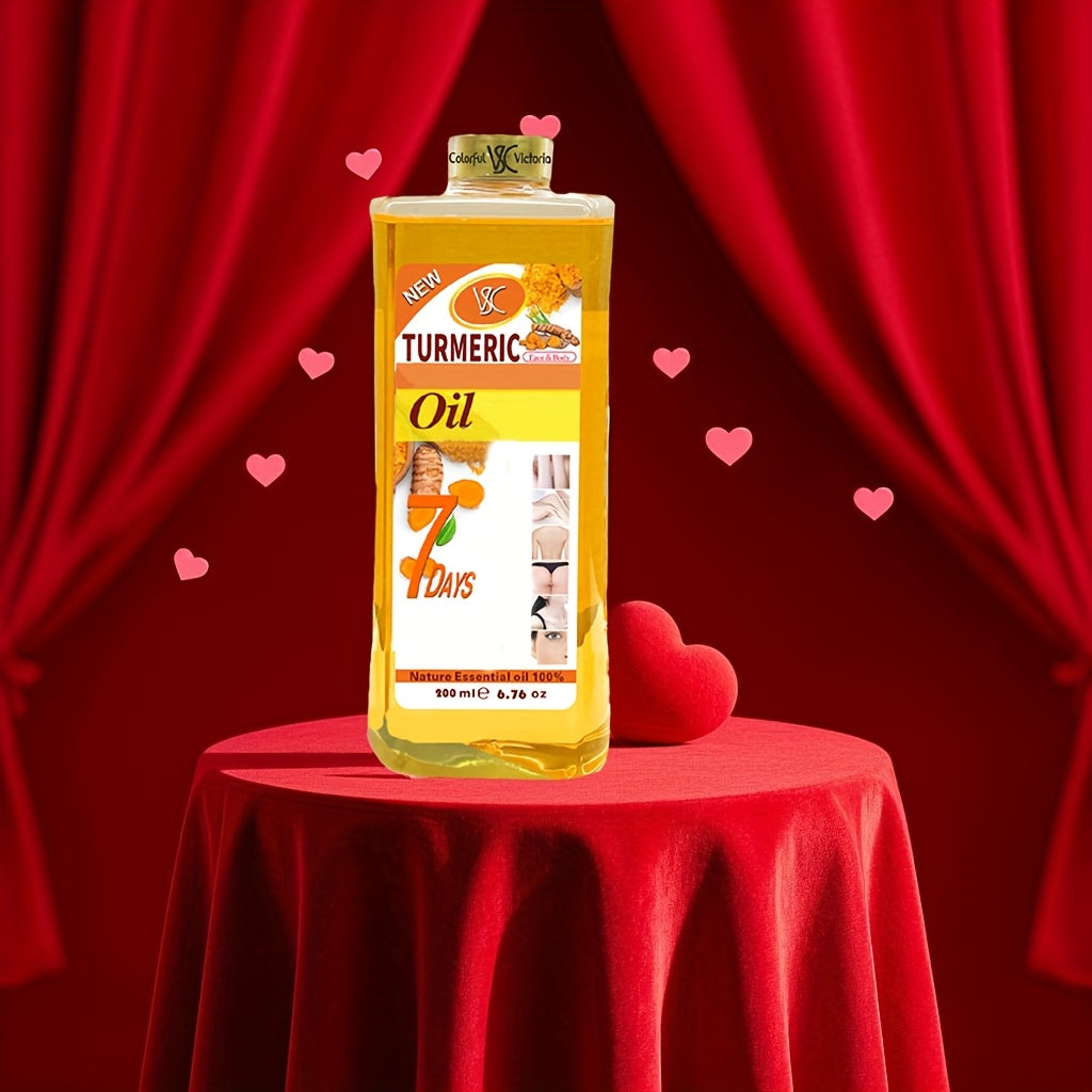 Turmeric Oil Facial & Body Massage Oil - All Light Beige Types, Glycerin-Based, Relaxation & Spa Quality, First Choice for Massage and Light Beige Care