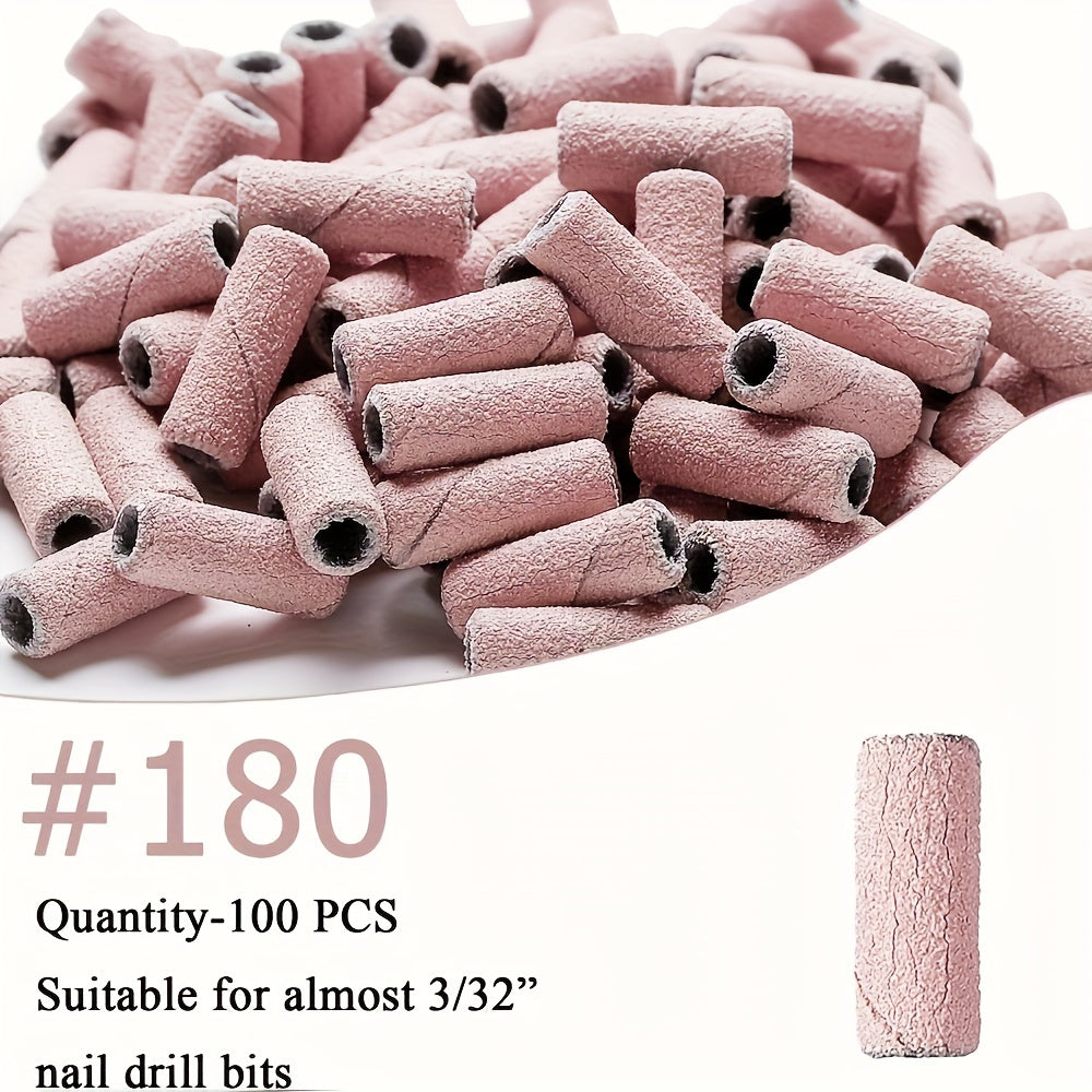 100Pcs Professional Nail Drill Sanding Bands, Unscented Nail Drill Bits for Manicure and Pedicure Tools