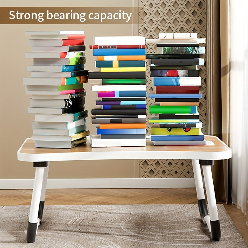 Portable Laptop Bed Table With Cup Holder And Drawer, Multifunctional Tray Holder With Tablet Card Slot-Perfect For Eating, Reading, Writing On The Bed, Sofa, Or Floor - Stable, Durable, And Foldable