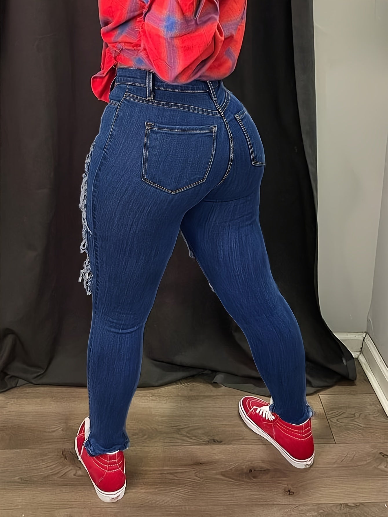 Stretchy Petite Fit Ladies Jeans - Cross-Border Fashion, Tight Cut, Small Feet, Comfortable, High-Quality Denim, Versatile, and Chic