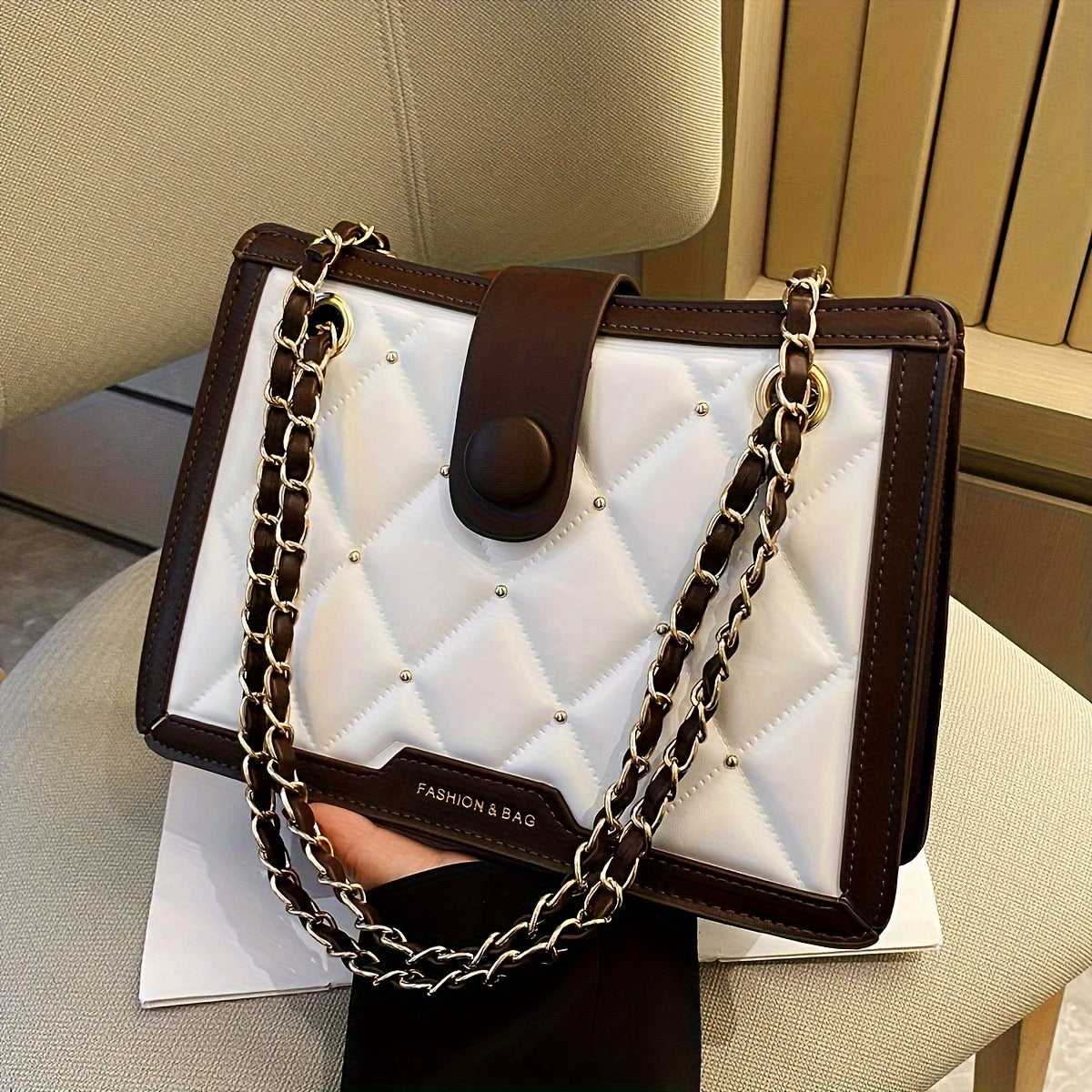 Women's Large Capacity Shoulder Bag Elegant Handbag Versatile Outgoing Purse