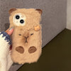 Plush Cute Brown Hairpin Capybara Mobile Phone Case Suitable for Iphone14Promax/Iphone14Pro/Iphone14 Mobile Phone Case Iphone15Promax/Iphone15Pro/Iphone15 New Iphone13Promax Anti-Fall 13Pro Fashion 11 Women'S 12 Simple Niche