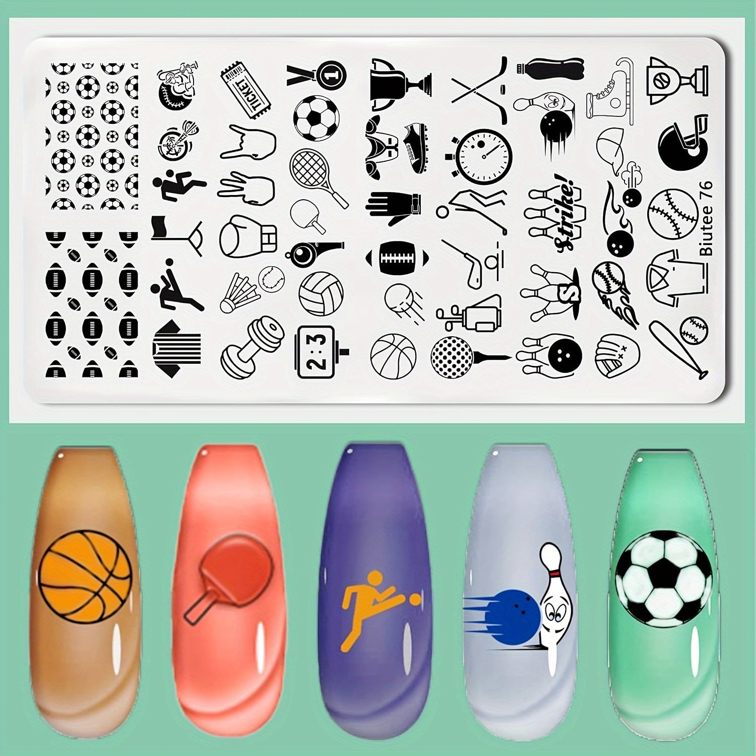 Biutee Nail Stamper Kit Nail Art Stamping Plate Set 8 Stamping Nail Polish Gel 12 Stamp Plate Jelly Silicone Stamper Flower Animal Lace Girl Star Rose Love Template Tool Supplies Holiday Design